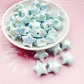 Glow Star Acrylic Beads 20mm UV Plated Cream Colors 10pcs 6
