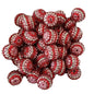 Rhinestone Bubblegum Beads 16-22mm Pink Striped Resin Valentine 5pcs 2