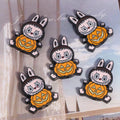 Halloween Labub Pumpkin Metal Beads 25mm Enamel Alloy 10pcs 3
