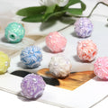 Floral Bubblegum Beads 20mm Shimmer Flower Pastel Colors 10pcs