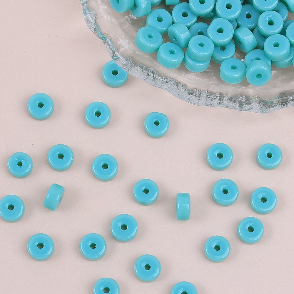 Glass Cylindrical Spacer Beads 6mm Mini 100pcs 29