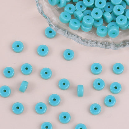 Glass Cylindrical Spacer Beads 6mm Mini 100pcs 29