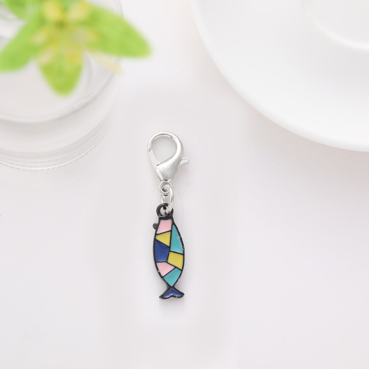 Enamel Astronaut Keychain Metal Zinc Alloy Space Theme Charm 53