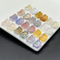 Bear Shape Transparent Glass Beads 14mm Colorful Mix 100pcs