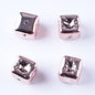 Metallic Balloon Concave Square Acrylic Beads 14mm Glossy 50pcs 11