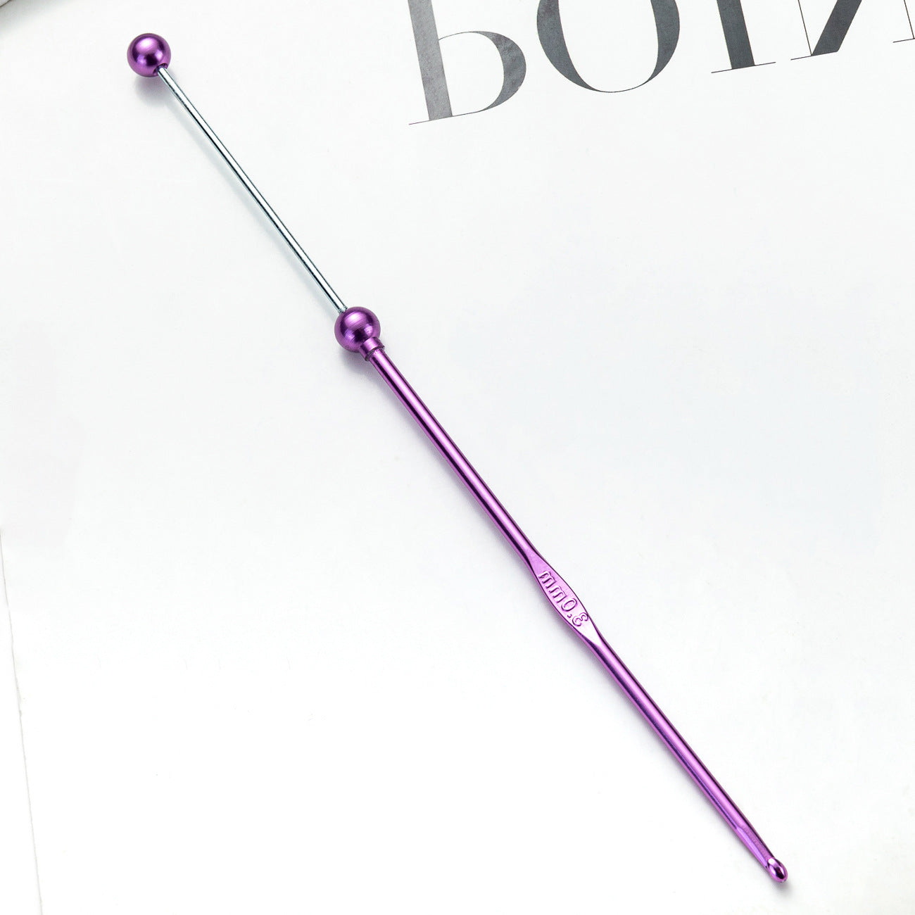 Beadable Crochet Hooks Metallic Slim Polished 3.0mm to 6.0mm 10