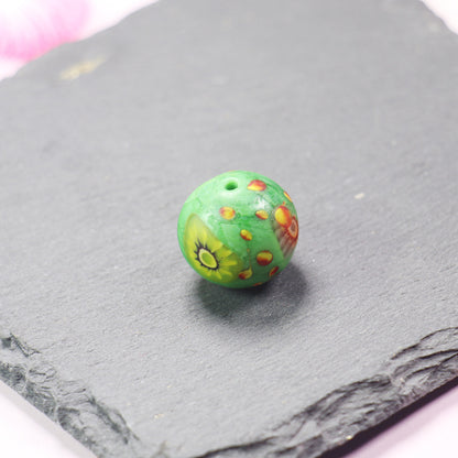 Vintage Phoenix Eye Lampwork Glass Beads 20mm Round 10pcs 22