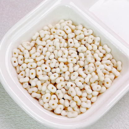 Clear Peanut Shaped Acrylic Beads 4x6.5mm Candy Series 200pcs 27