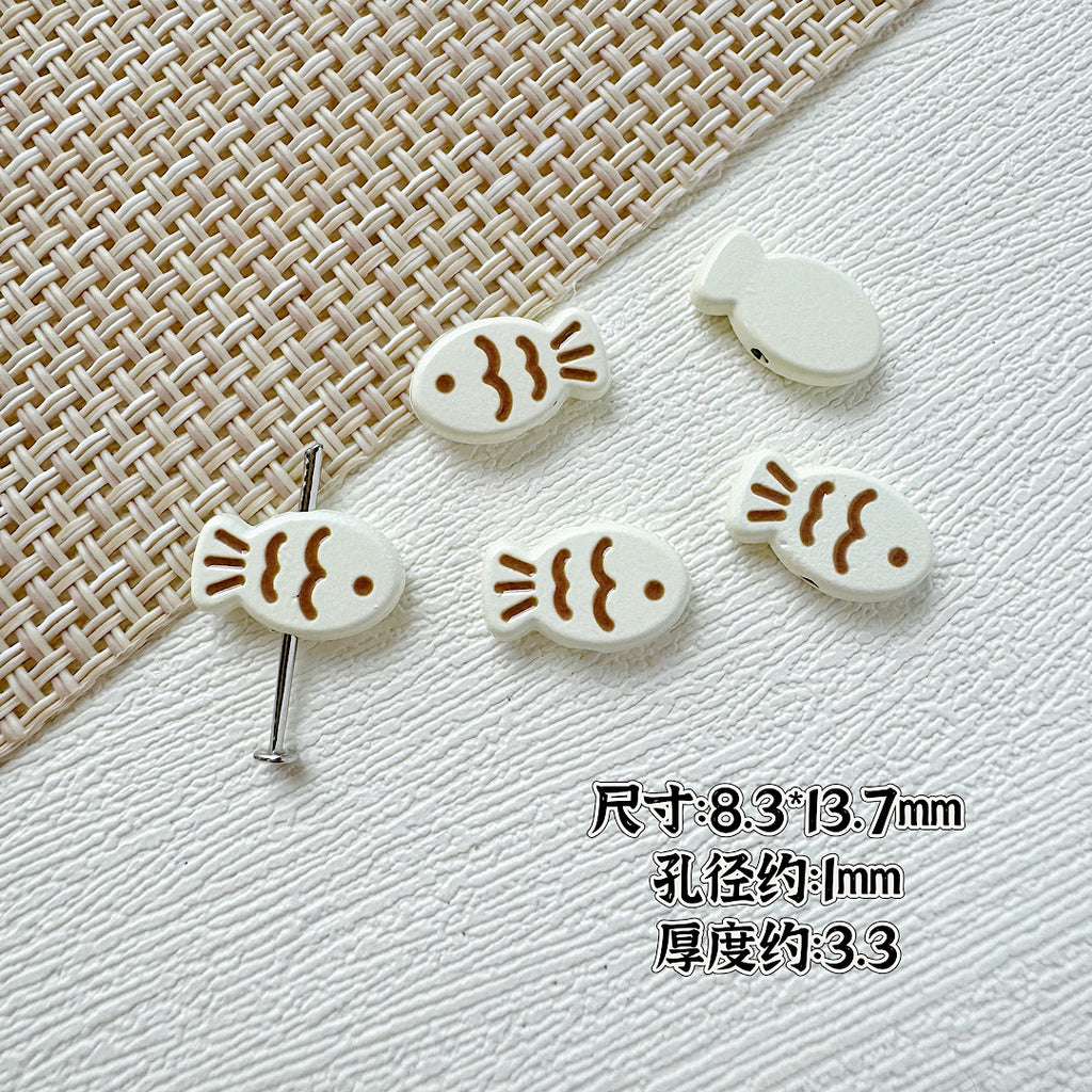 Fish Metal Beads 13mm Baking Painted Biscuit Style 20pcs 5