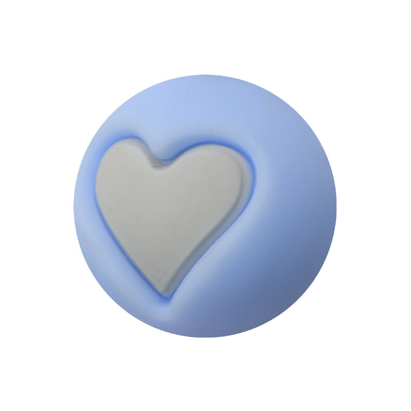 15mm Heart Silicone Beads Multi Color Layered Two Tone Matte 50pcs 8
