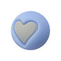 15mm Heart Silicone Beads Multi Color Layered Two Tone Matte 50pcs 8