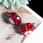 Faceted Crystal Barrel Rhinestone Beads 19mm Polymer Clay Base 5pcs 12