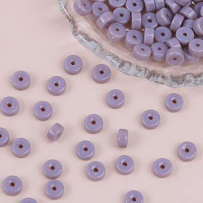 Glass Cylindrical Spacer Beads 6mm Mini 100pcs 23