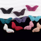 Polymer Clay Wing Rhinestone Beads 37mm Full Rhinestone Pave 6pcs