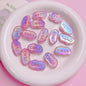 Glow Flat Acrylic Beads 15x26mm UV Plating Glow In The Dark 10pcs 13