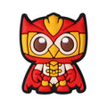 Silicone Focal Beads Owl Super Hero Wearing Mask and Cape 20pcs 4