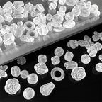 Semi-transparent Frosted Acrylic Beads Matte Finish Mixed Shapes
