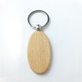 Wooden Blank Keychain Minimalist Natural Wood Shapes 5