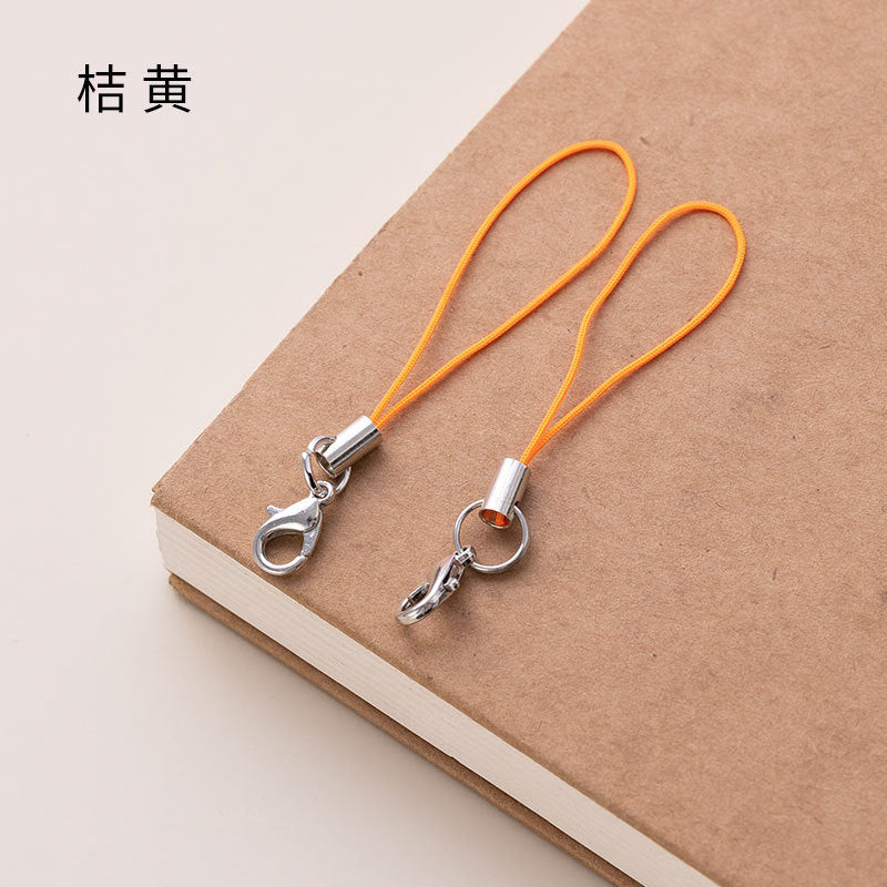 Colorful Phone Strap Keychain Mini Lobster Clasp Nylon Cord 50pcs 18