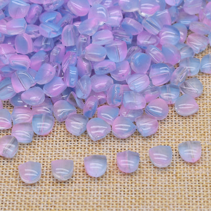 Gradient Tulip Petals Leaves Glass Beads Petal 9mm Leaf 14mm 100pcs 11