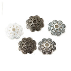 Alloy Eight-Petal Flower Bead Caps 10mm Elegant Hollow 200pcs 2
