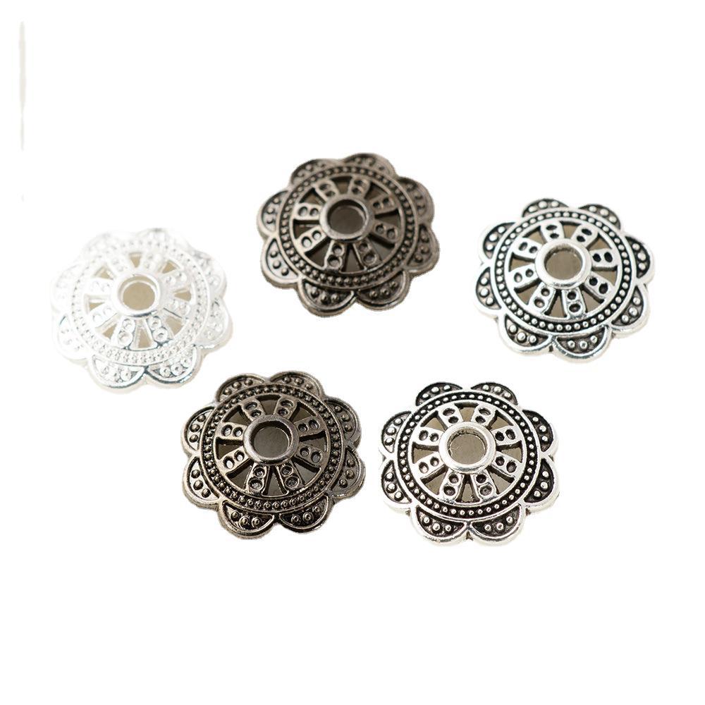 Alloy Eight-Petal Flower Bead Caps 10mm Elegant Hollow 200pcs 2