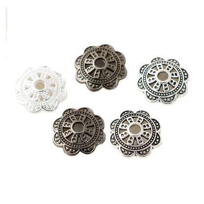 Alloy Eight-Petal Flower Bead Caps 10mm Elegant Hollow 200pcs 2