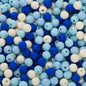 Rubberized Round Acrylic Beads 15mm Mixed Colors 20pcs 10