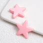 Painted Star Acrylic Beads 21mm Bright Colored Baking Finish 100pcs 9