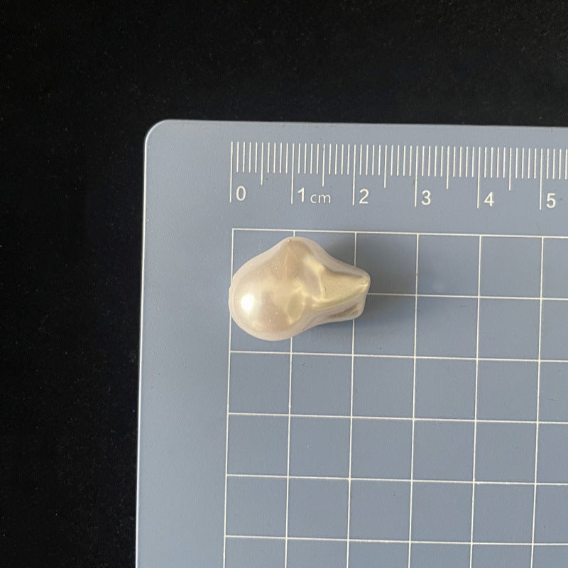 Imitation Baroque Pearl Acrylic Beads Irregular Shape ABS Plastic 100pcs 6