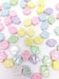 Glow Scallop Acrylic Beads 24mm Pastel Luminescent 50pcs 6