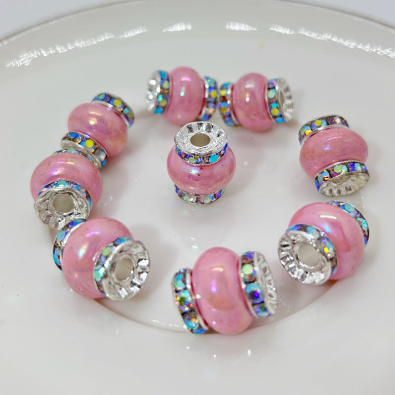 Lantern Rhinestone Beads 14mm Acrylic Plating Bright Color 20pcs 10