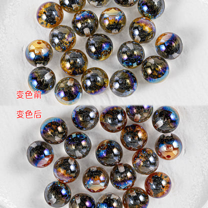 Clear Christmas Tree Inside Resin Beads 16mm Round Colorful 20pcs 10
