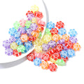 Colored Transparent Sunflower Acrylic Beads 10x4.5mm Glossy 200pcs