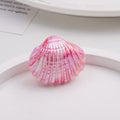 Plating Shell Acrylic Beads 30mm Two Tone Iridescent Scallop 10pcs 6