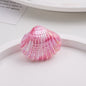 Plating Shell Acrylic Beads 30mm Two Tone Iridescent Scallop 10pcs 6
