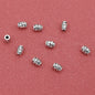 Elliptical Metal Beads 6mm Tibetan Silver Tone Swirl Design 1pc 3