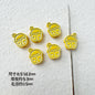 Heart Metal Beads Baking Painted Bubble Tea Design Alloy 10pcs 12