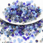 Electroplated Seed Glass Beads 4mm Lake Blue Metallic Shine 200pcs 10