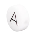 12mm Silicone Letter Beads Flat Round Alphabet Options 20pcs 5