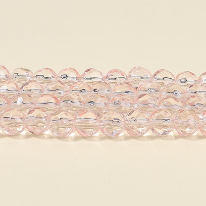 Faceted Round Glass Beads 10mm Clear Pastel Colors 50pcs 7
