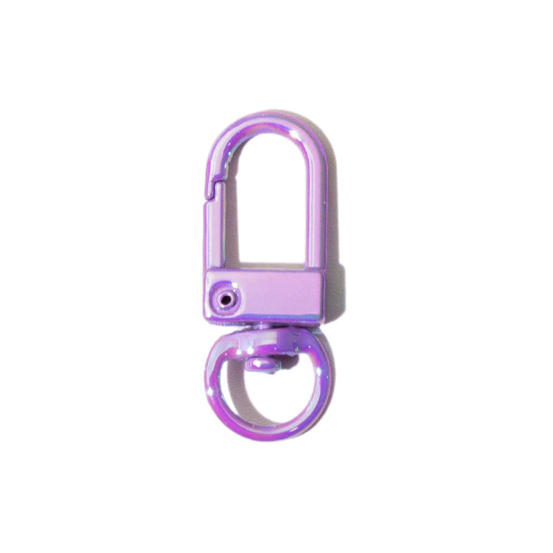 Colorful Zinc Alloy Keychain Clasps 32mm Plating 10pcs 21