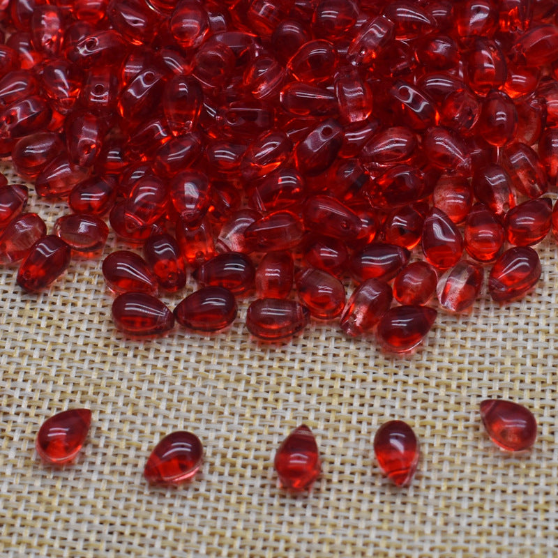 Czech Glass Beads Teardrop 9mm Assorted Translucent Colors 100pcs 10