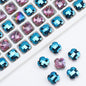 Faceted Four-Leaf Clover Glass Beads 12mm Vintage Plating 30pcs 23