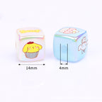 Cartoon Jelly Color Acrylic Square Beads 14mm Glossy Finish 10pcs 2