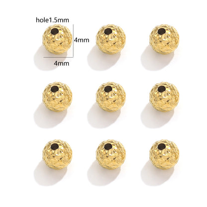Stainless Steel Irregular Wrinkle Concave Metal Beads 4-8mm 10pcs 10