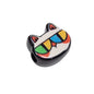Painted Big Eyed Kitten Acrylic Beads 18mm Colorful Mixed 10pcs 13