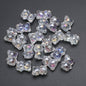 Electroplated Bear Glass Beads 12mm 14mm Mixed Metallic Colors 20pcs 7