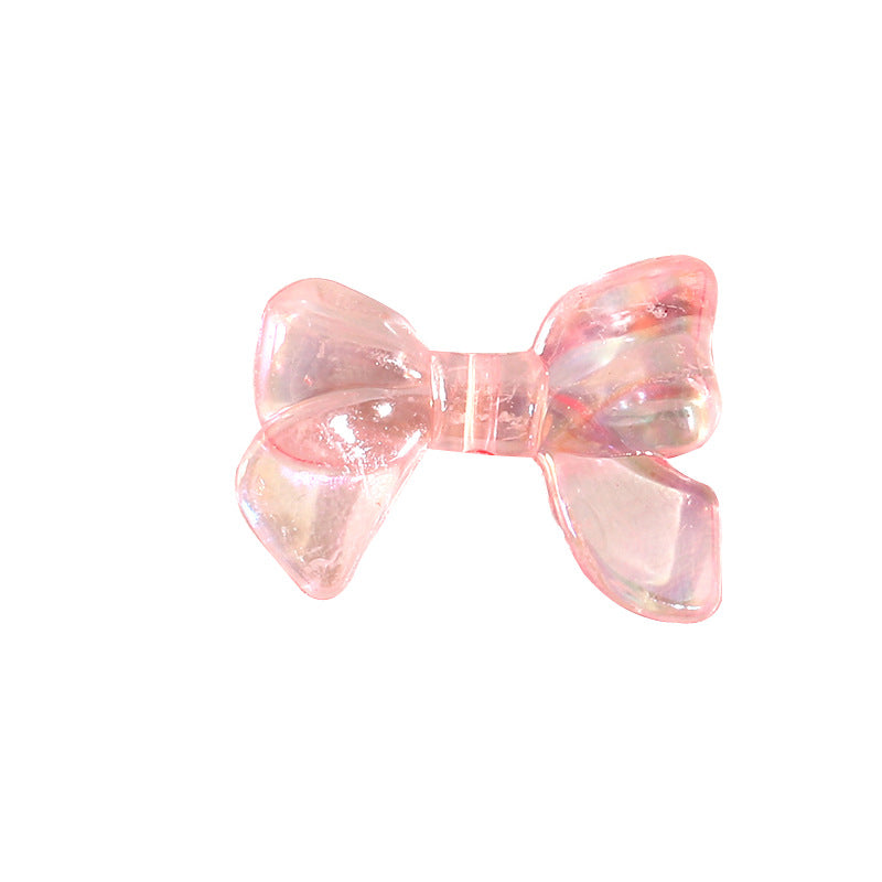 Transparent Bow Acrylic Beads 31mm AB Colored Plating 1pc 5