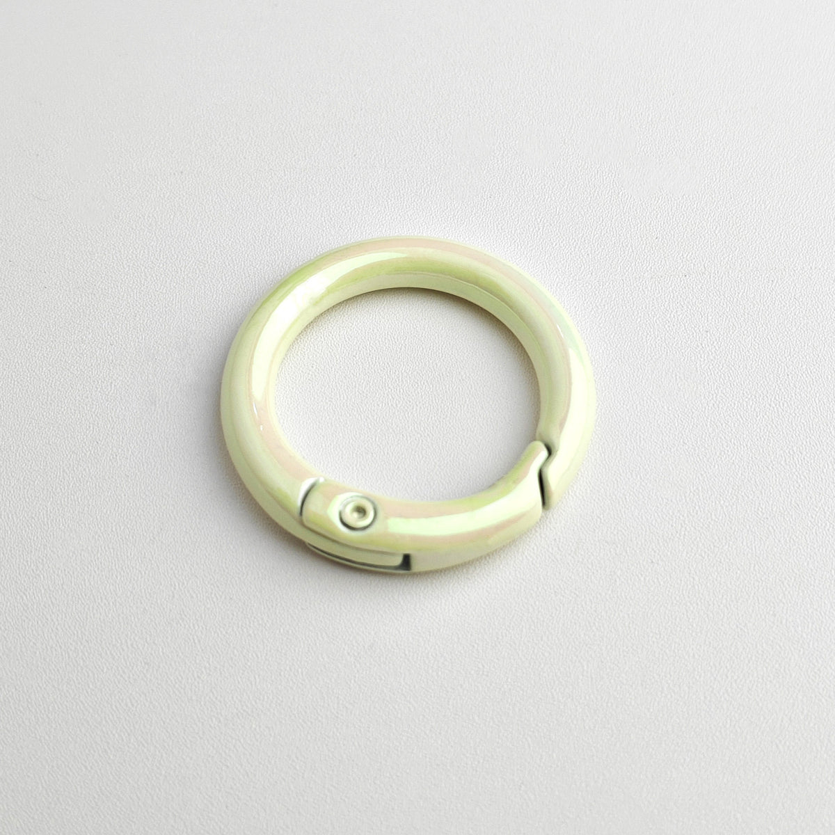 Alloy Iridescent Plating Spring Key Rings 20mm and 25mm 10pcs 9
